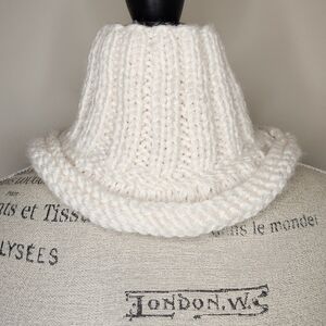 Vintage handknit cowl infinity neck warmer